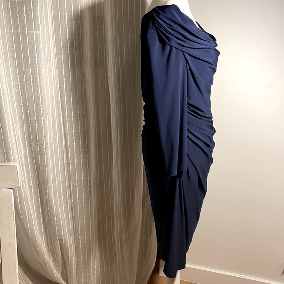 Adrianna Papell Formal Blue Cocktail Dress Tulle and Beadwork Size  12 - Picture 8 of 10